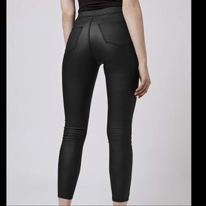 Topshop Joni Coated Super High Waisted Skinny Jean